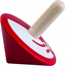 Toupie en bois rouge