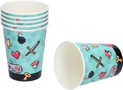 Gobelets de fête en papier JEU 250 ml – lot de 6 pièces