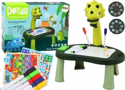 Projecteur de dessin dinosaure pour enfants 2-en-1 avec table et jeux de société