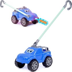 Petite voiture bleue avec poignée pour enfants