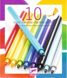 Djeco feutres à pointe fine, 10 pcs