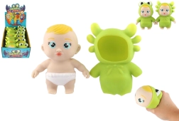 Jouet anti-stress en silicone à presser – bébé en costume d’animal 14 cm