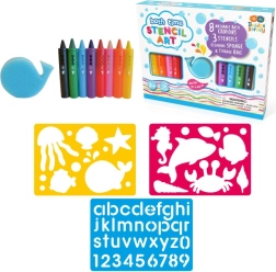 Set de crayons de bain avec pochoirs