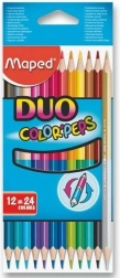 Crayons ergonomiques triangulaires DUO Color'Peps 12 pcs