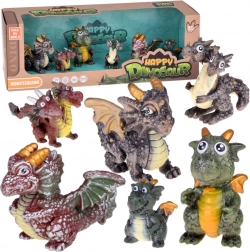 Set de 6 figurines de dragons féeriques – créatures magiques