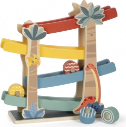 Piste en bois Dino pour enfants