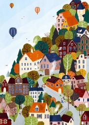 Puzzle Ville forestière 1000 pièces PIECES & PEACE