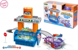 Voiture changeant de couleur avec station de lavage 35 cm – emballage tchèque
