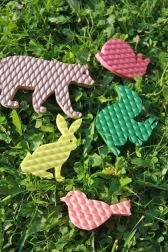 Autocollants de bain – animaux de la forêt en mousse (assortiment de couleurs)
