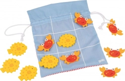 Goki Morpion en bois Crabes contre Poissons