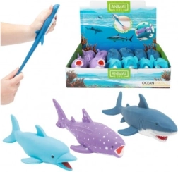 Animal marin antistress extensible en silicone rempli de sable