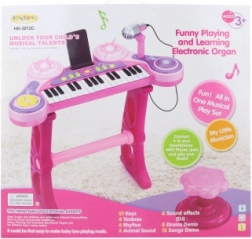 piano électronique pour enfants avec microphone – bleu
