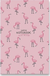 Carnet A6 Notes Chien et Flamant rose