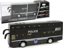 Autobus de police à deux étages avec entraînement à friction et effets de lumière et de son
