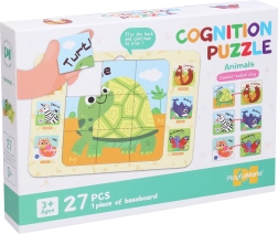 Puzzle recto-verso animaux 27 pièces 25 × 18 cm