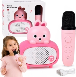 Karaoké interactif pour enfants avec micro Bluetooth et haut-parleur lapin
