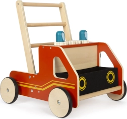 SMALL FOOT chariot de marche en bois Pompiers