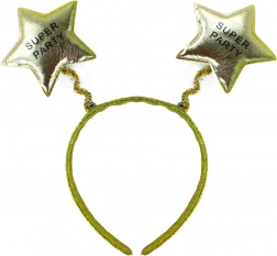 Serre-tête de carnaval Super Party couleur or