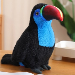 Toucan en peluche – bleu, 35 cm