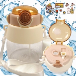 Bouteille d’eau pour enfants avec paille et sangle 1 L