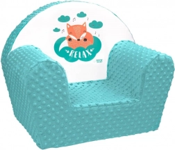 Fauteuil pour enfants en Minky NEW BABY Renard, menthe