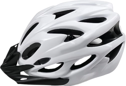 Casque de cyclisme RACE avec lumière LED et taille réglable, blanc