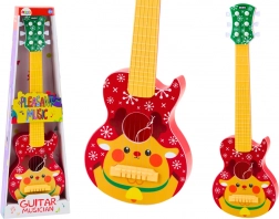 jouet guitare pour enfants avec réglage des cordes renne rouge