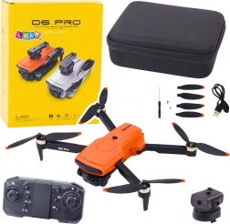 Drone D6 Pro avec caméra et éclairage LED, contrôle via application – Orange