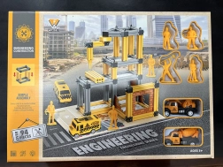 Kit de construction garage et chantier avec accessoires et figurines