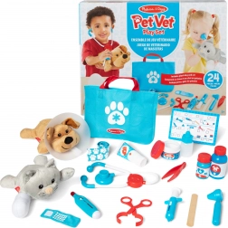 Clinique pour animaux – set de vétérinaire avec chien et chat, 24 pièces
