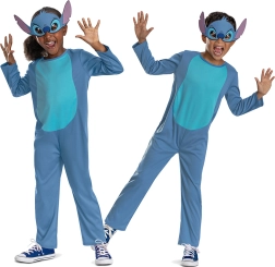 Déguisement pour enfant STITCH avec masque (5–6 ans, 109–126 cm)