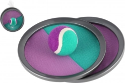 Catch ball jeu avec velcro 19 cm – vert‑violet, en filet