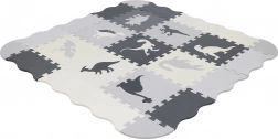 tapis puzzle en mousse dinosaures gris 28 × 28 cm