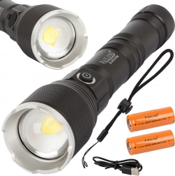 Lampe tactique militaire Bailong avec LED Cree XHP160 et zoom
