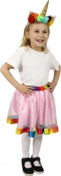 Costume Licorne pour fille avec jupe tutu et serre-tête