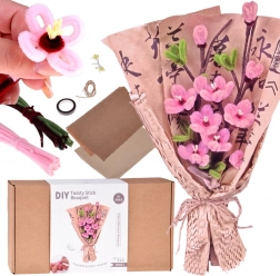 Kit créatif DIY – bouquet en tissu SAKURA (cerisier japonais)