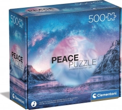 puzzle 500 pièces clementoni peace collection light blue