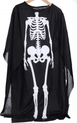 manteau noir avec motif de squelette pour enfants