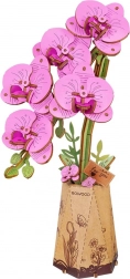 Fleur 3D en bois Orchidée violette