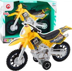 Jouet de motocross Off-Road jaune avec effets lumineux et sonores