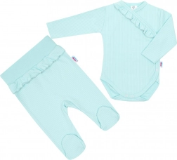 Ensemble bébé 2 pièces New Baby Stripes, bleu glace, 86