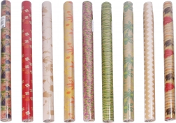 Papier cadeau kraft avana naturel 0,7 × 2 m – assortiment de motifs