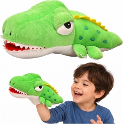 Marionnette Crocodile en peluche Verte 30 cm