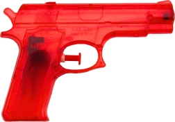 Petit pistolet à eau en plastique rouge 15 × 10,5 cm