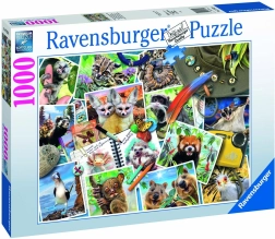 Puzzle 1000 pièces – animaux en voyage RAVENSBURGER