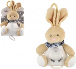 Lapin musical beige 18 cm