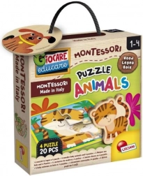 Puzzle en bois Montessori avec animaux