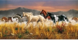 Puzzle Chevaux sauvages – troupeau tonitruant 13224 pièces CLEMENTONI