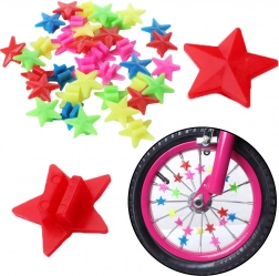 Perles pour rayons de vélo Étoiles 35 pcs colorées