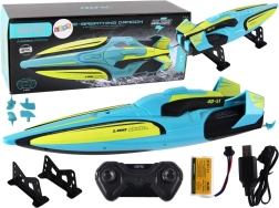 Scooter aquatique RC 2.4G jaune turquoise Télécommande étanche